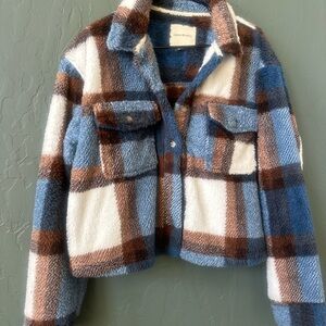 Blue and Brown Plaid Jacket